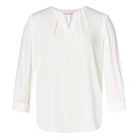 珂莱蒂尔2025夏季紫色桑蚕丝V领衬衫女简约优雅通勤百搭上衣 本白 L