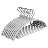 美丽雅衣架无痕防滑晾衣架子挂衣架加粗加大晒衣架圆弧宽肩实木衣撑 【浸胶防滑】圆弧无痕 3个