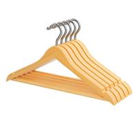 美丽雅衣架无痕防滑晾衣架子挂衣架加粗加大晒衣架圆弧宽肩实木衣撑 【挂衣有型】实木衣架 3个