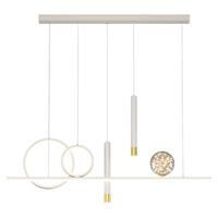 HD LED智能AI语音餐吊灯 北欧轻奢现代简约大气创意餐厅吊灯包安装 青柠！36W米家智能/长度100cm