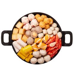 兴威 XINGWEI）火锅丸子鱼豆腐鱼丸早餐食材海鲜肉糜双拼丸子500g*4