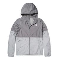 北面（The North Face）北面防晒皮肤衣男24春夏户外刺绣图案轻薄防泼水连帽外套81PO 灰色/81PO-65Y L 175