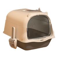 福乐迪 FULED猫砂盆大号全封闭式厕所幼猫猫沙屎盆溅出防外溅防臭猫砂盆用品 【全封闭升级】猫耳朵星空灰 默认