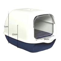 福乐迪 FULED猫砂盆大号全封闭式厕所幼猫猫沙屎盆溅出防外溅防臭猫砂盆用品 【大号全封闭】宝石蓝 默认