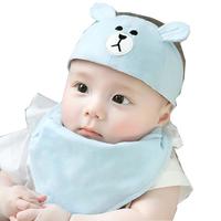 贝娜茜婴儿帽子夏季0-6胎帽卤门帽新生儿空顶护卤门宝宝春夏薄款男女 条纹卤门帽-黑色 仅帽子44码(0-6个月)