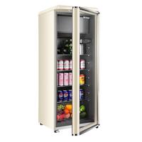 志高（Chigo）186升复古冰吧 家用小冰箱 客厅办公室茶叶饮料水果冷藏保鲜柜冰吧 SC-186A268FGS