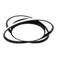 顿家卧室灯led吸顶灯简约现代北欧风超亮房间灯无极调光中山灯具 黑色直径60CM 三色+遥控无极调光