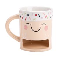 苏氏陶瓷（SUSHI CERAMICS）办公杯可爱笑脸家用喝茶杯马克杯