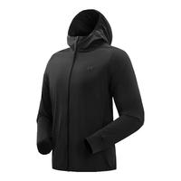 安德玛户外越野防晒衣男登山服UPF50+防紫外线跑步透气夹克男 漫暮黑 S