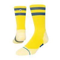 STANCE中筒448条纹专业运动袜红色跑步袜袜子男女同款缓震吸汗 阳光黄A448A22CCW-YEL L（43-46）