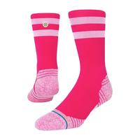 STANCE中筒448条纹专业运动袜红色跑步袜袜子男女同款缓震吸汗 霓虹粉A448A22CCW-NOP S（35-37）