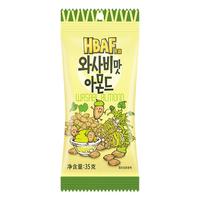 芭蜂韩国芭蜂蜂蜜黄油扁桃仁巴旦木杏仁坚果休闲零食原汤姆农场 山葵(芥末)味扁桃仁5袋