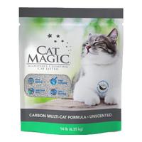 喵洁客(CAT MAGIC)美国猫砂强力结团钠基矿石猫砂低尘抗菌除臭黑标14磅 黑标-持久除臭-14磅