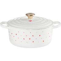 酷彩（Le Creuset）珐琅锅国铸铁汤锅法焖蒸炖煮通用煲汤多功能微压透光珐琅 圆形锅白色-S系列 20cm