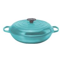 酷彩（Le Creuset）珐琅锅26/30cm铸铁海鲜锅焖蒸炖煮锅多功能微压锅厨房好物 【2-6口之家】加勒比蓝 26cm