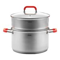 喜时(CIZZLE)至乐系列双耳汤锅蒸格套装蒸煮多功能锅20cm不锈钢家用