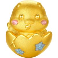 周六福 ZHOU LIU FU 黄金转运珠女款硬金珐琅生肖本命年巳喜萌蛇足金串珠 定价 1.12g