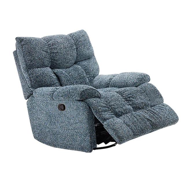 乐至宝 奶油风阳台懒人沙发椅手动功能躺椅北极星加州蓝