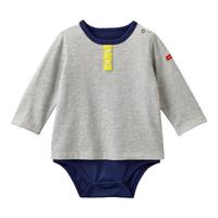 MIKIHOUSE 儿童纯棉宝宝舒适柔软亲肤连体衣深蓝 90cm 90cm 深蓝