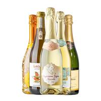 【全家福五支装】起泡酒甜酒白葡萄酒750ml*5 配香槟酒杯