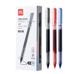 得力 开学必备 直液笔速干笔 0.5mm全针管中性笔 商务办公学生水笔走珠笔刷题笔 3黑1红1蓝SF355-A