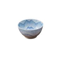 美浓烧(Mino Yaki)釉下彩陶瓷餐具日式碗盘碟沙拉碗斗笠碗樱花十草系例单品 4.5英寸饭碗