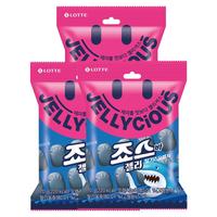 乐天（Lotte）软糖葡萄味橡皮软糖鲨鱼形水果味软糖结婚庆喜糖70g*3袋