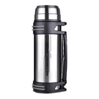 富光保温壶户外超大容量旅行壶车载水壶不锈钢便携开水壶保暖壶闷茶瓶 本色【背带+杯盖可喝水】 2.2L 本色+背带+ 2.2L