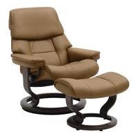 思特莱斯（Stressless）STRESSLESS思特莱斯  舒适椅北欧单人沙发椅挪威躺    单椅含脚踏 红宝石-巴帝克皮-新焦糖色