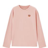 佐丹奴T恤女装纯棉打工人主题刺绣针织圆领长袖T恤 05324860