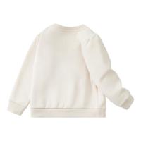 巴拉巴拉童装女童卫衣新年衣服春装儿童上衣绣花圆领套头长袖201123121004 奶白10504