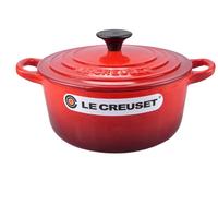 酷彩（Le Creuset）法国珐琅铸铁锅汤锅焖炖煮锅电磁炉燃气炉通用22cm圆形锅红色 红色 22cm