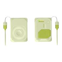 基度五合一 磁吸带线无线充22.5w快充充电器充电宝AC插头移动电源充电头插头款 可当手机支架 绿色 10000毫安