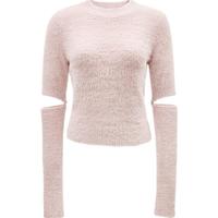 ONLY秋季时尚气质可拆卸袖套圆领短款针织衫女|124313013 C19 季浅粉色 S (160) 80A