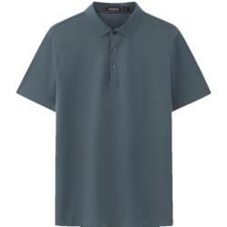 雅戈尔 VSPC513125PCA 凉感丝光棉 墨绿 XL 男士POLO衫
