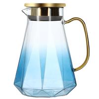 轻奢钻石冷水壶玻璃耐高温家用凉水瓶泡茶壶套装大容量凉白开水杯