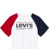 Levi's李维斯儿童男童短袖T恤2025夏季透气半袖运动衣女生童装 明亮白 160 /80 【身高158-170cm】