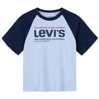 Levi's李维斯儿童男童短袖T恤2025夏季透气半袖运动衣女生童装 水晶蓝 110 /56 【身高104-110cm】