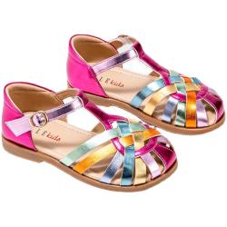 ELLE kids 粉色儿童包头凉鞋