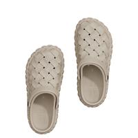 稻草人洞洞鞋男士厚底凉鞋户外开车沙滩鞋透气轮胎纹防滑拖鞋 卡 38-39 卡其色 38-39 