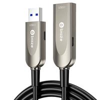 毕亚兹 光纤usb3.2/3.0数据线【兼容USB2.0】30米相机延长Kinect体感摄像头会议影像拖链 A公转A母