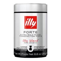 ILLY【囤货】意利意式浓缩纯黑咖啡100%阿拉比卡咖啡汤圆研磨咖啡粉 【中研磨】特深*4（效期26.6） 250g/罐