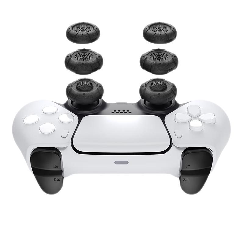 极想 PS5手柄摇杆帽三对 玩家一号精英摇杆套PS5/PS4/NS Pro游戏手柄键帽手感配件怪物猎人 ps5【防滑防汗防磨损6枚摇杆帽】