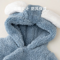 舒贝怡婴儿衣服新生儿连体衣男女宝宝新年装过年保暖哈衣爬服80CM