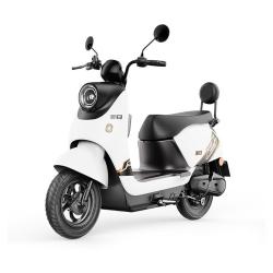 新日 电动车60V72V长续航电动车1200W大功率电动摩托车成人代步电瓶车丽曼5.0 本彩浅米白