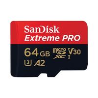 闪迪 Sandisk tf内存卡手机扩展高速存储卡手机储存卡监控行车记录仪无人机游戏机闪存卡 64g 200m/s A2 micro sd卡