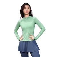 WATERTIME/水川 泳衣女士游泳衣防晒连帽分体长袖冲浪泡温泉水母服 上衣M 长袖带帽上衣