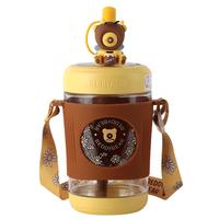 杯具熊 (BEDDYBEAR )儿童吸管杯Tritan材质夏季冷萃水杯创意杯子550ml 小蜜蜂