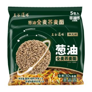 五谷道场 非油炸葱油荞麦方便面 74g*5袋