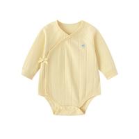 婴儿包屁衣春秋季新生儿纯棉长袖三角哈衣爬服初生宝宝系带衣服